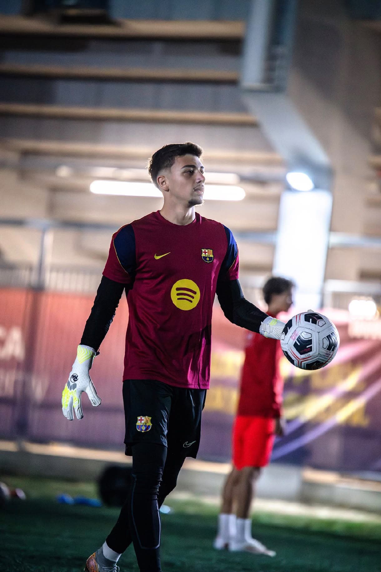 Lucian walking with the ball in hand